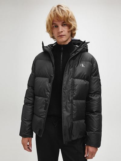 Calvin Klein Ruhák HU298074 | Calvin Klein Recycled Polyester Down Férfi Pufi Dzseki Fekete